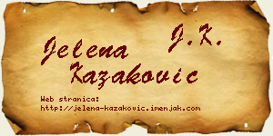 Jelena Kazaković vizit kartica